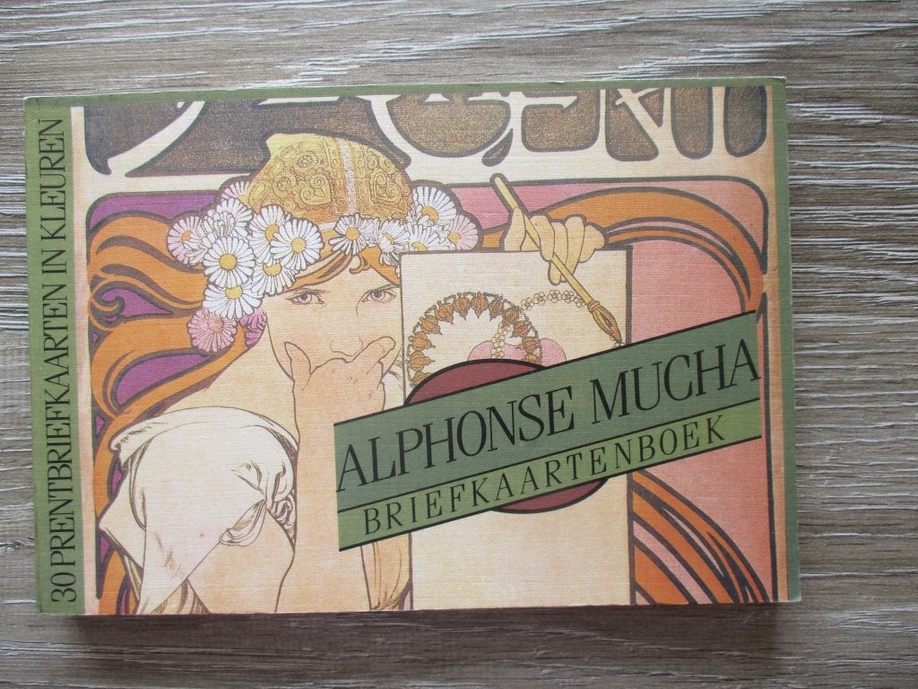 Alphonse Mucha Briefkaartenboek, Ophalen of Verzenden, Gelezen