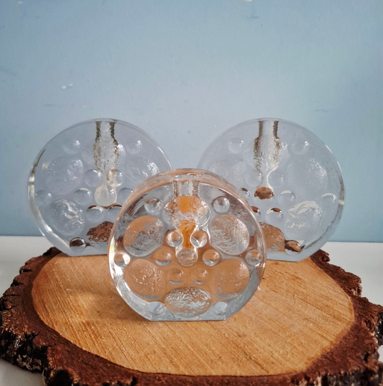 Walther Glas, 3 kristallen solifleur vazen, Ophalen of Verzenden