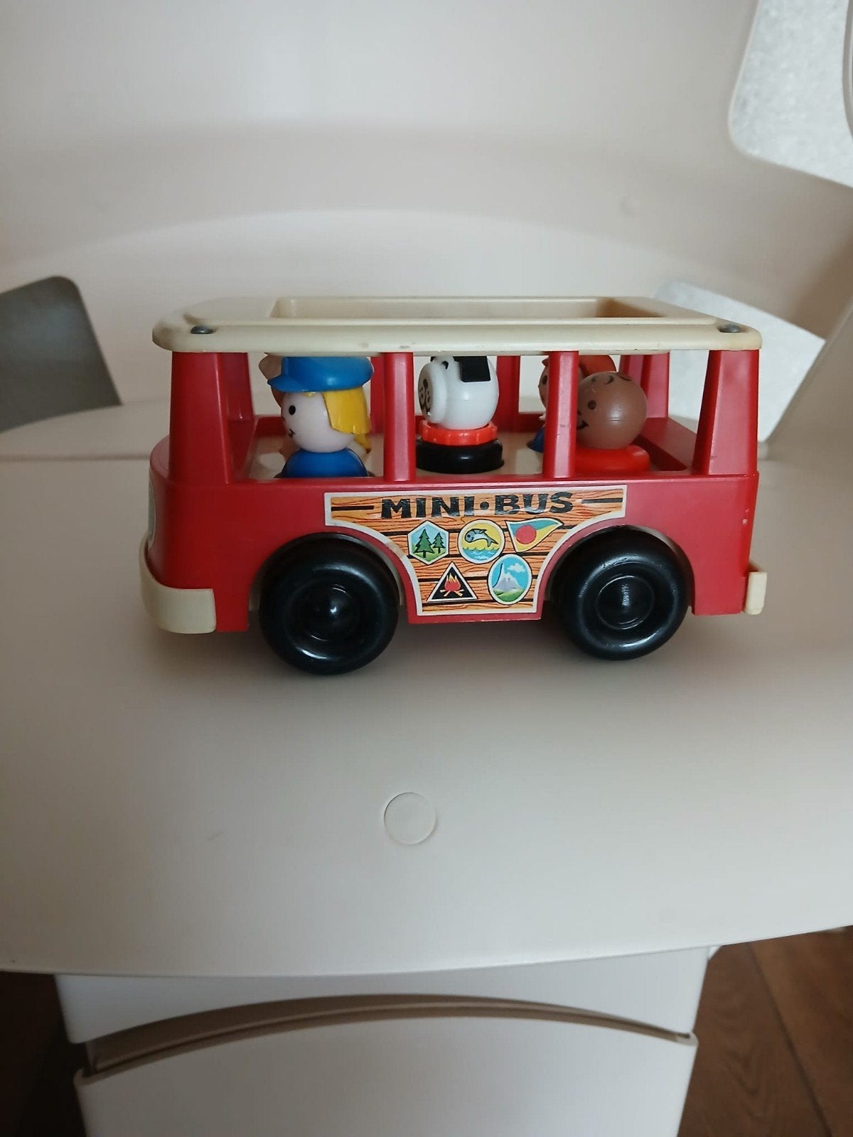 Fisher Price Mini-bus Compleet 1969., Ophalen of Verzenden, Gebruikt