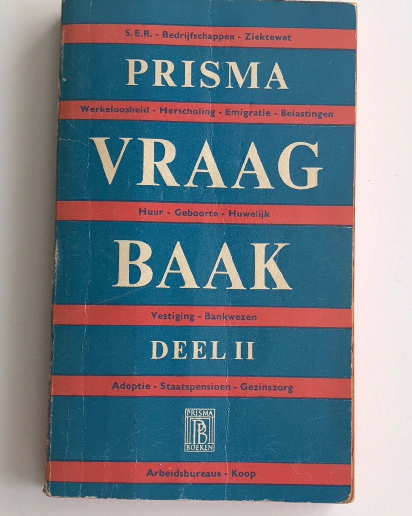 Uniek boekje, Prisma vraagbaak deel II, ong. v. 1955, Ophalen of Verzenden, Zo goed als nieuw
