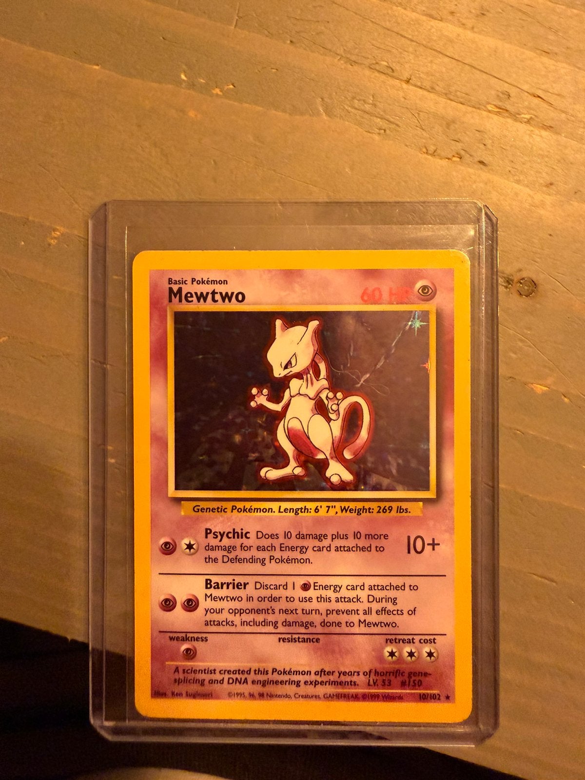 Shadowless Mewtwo base set te koop, Ophalen of Verzenden, Zo goed als nieuw