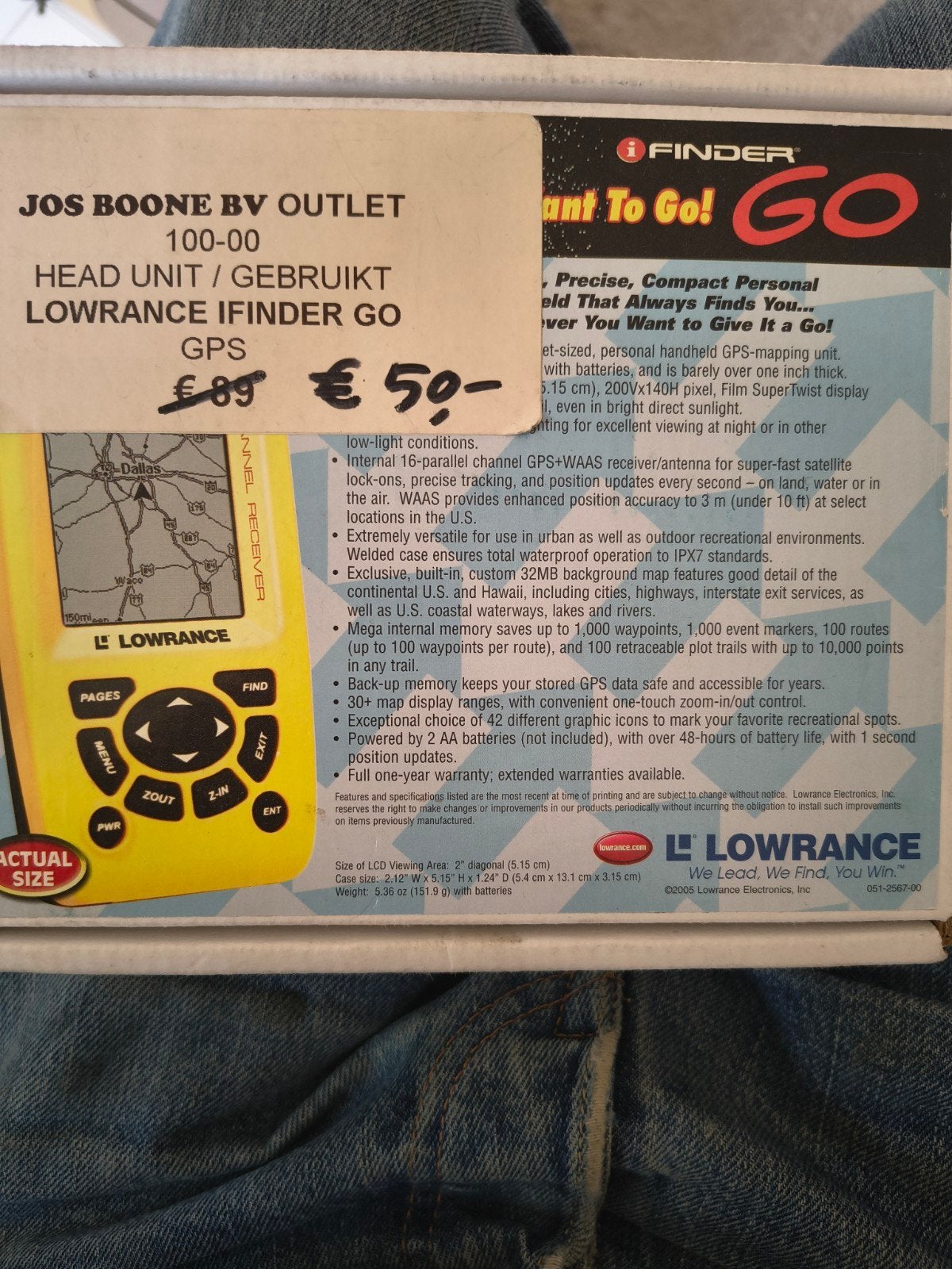 Lowrance iFINDER Go GPS ontvanger - Zo goed als nieuw, Ophalen of Verzenden, Zo goed als nieuw