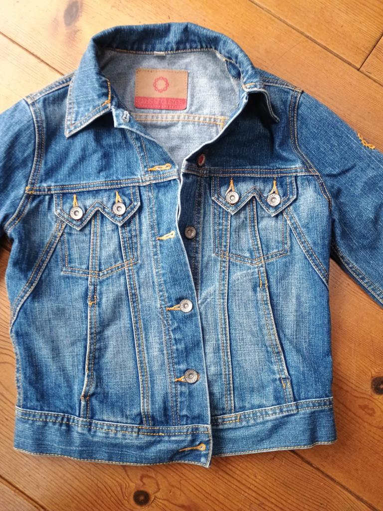Spijkerjasje maat S, Kleding | Dames, Jassen | Zomer, Ophalen of Verzenden, Zo goed als nieuw, Maat 38/40 (M), Blauw