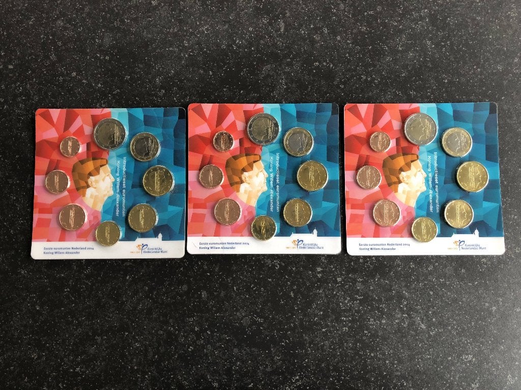 3 x Introductieset euromunten, Ophalen of Verzenden, Koningin Beatrix, Euro's, Setje