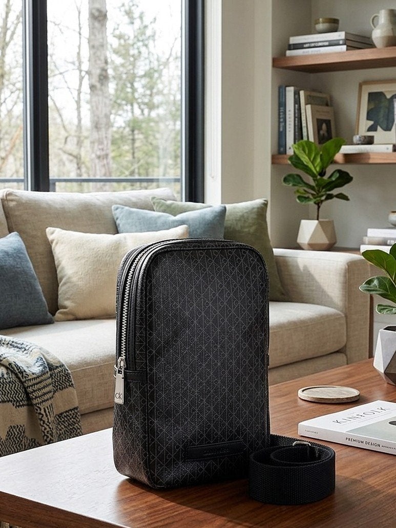 NIEUW Calvin Klein rechthoekige schoudertas sling bag tas, Ophalen of Verzenden, Nieuw, Zwart, Overige merken