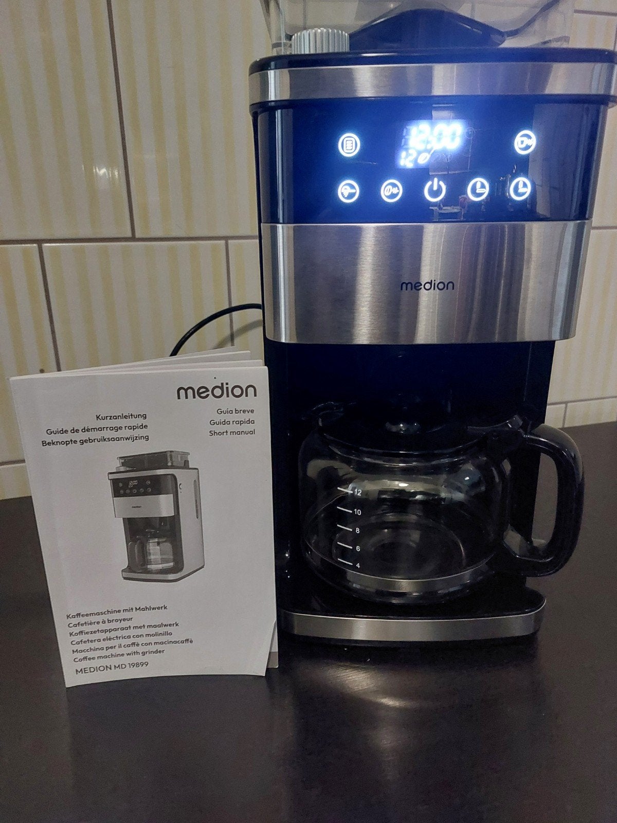 Medion Koffiezetapparaat met bonenmaler en filterkoffie, Ophalen, Zo goed als nieuw, Koffiemachine, Gemalen koffie