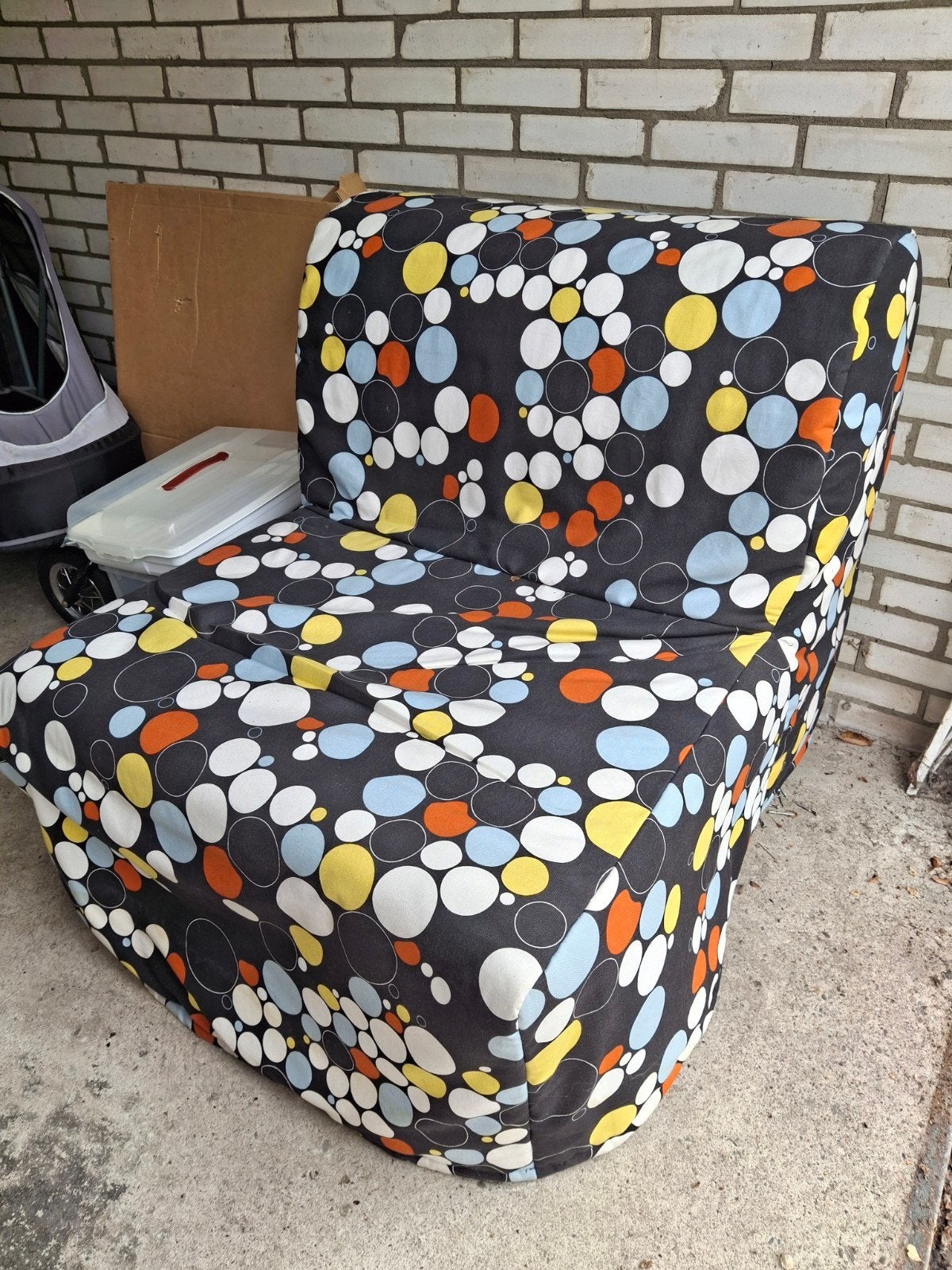 2x IKEA opklapbed/stoel - Ideaal als logeerbed, Huis en Inrichting, Eenpersoons, Zo goed als nieuw, 80 cm, 190 cm of minder
