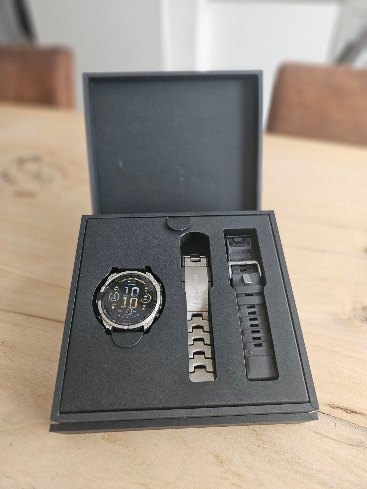 Garmin Fenix 8 AMOLED Sapphire Titanium (47mm) extra bande, Garmin, Ophalen of Verzenden, Zo goed als nieuw, Waterdicht