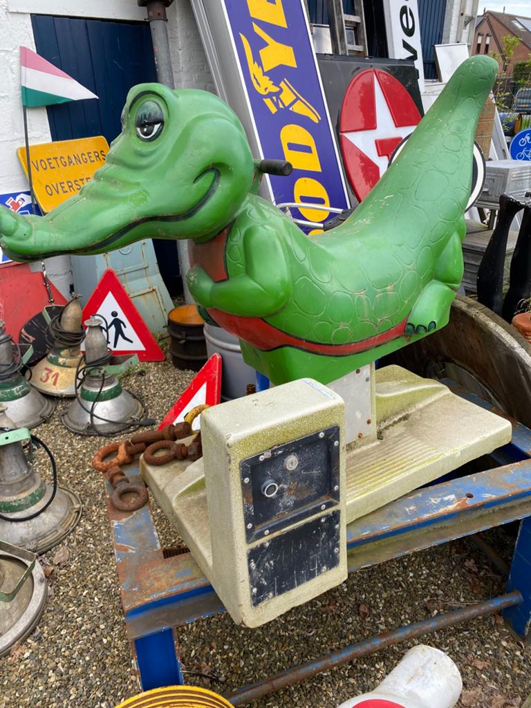 Leuke krokodil kiddy ride vrij spel geen muntinworp, Ophalen of Verzenden