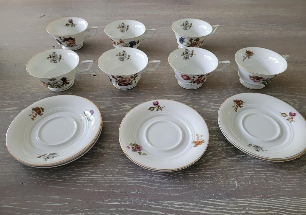 Rosentahl porselein set van 7 kopjes en schoteltjes, Antiek en Kunst, Ophalen of Verzenden