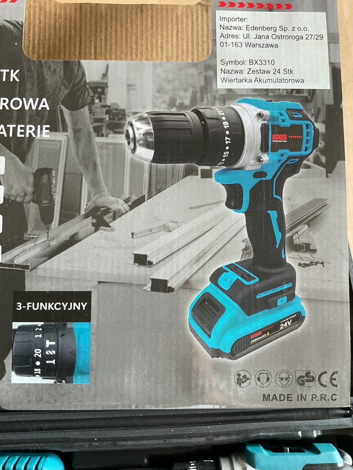 24 v boor schroefmachine met hamerfunctie 2 accu,s, Doe-het-zelf en Verbouw, Gereedschap | Boormachines, Ophalen of Verzenden