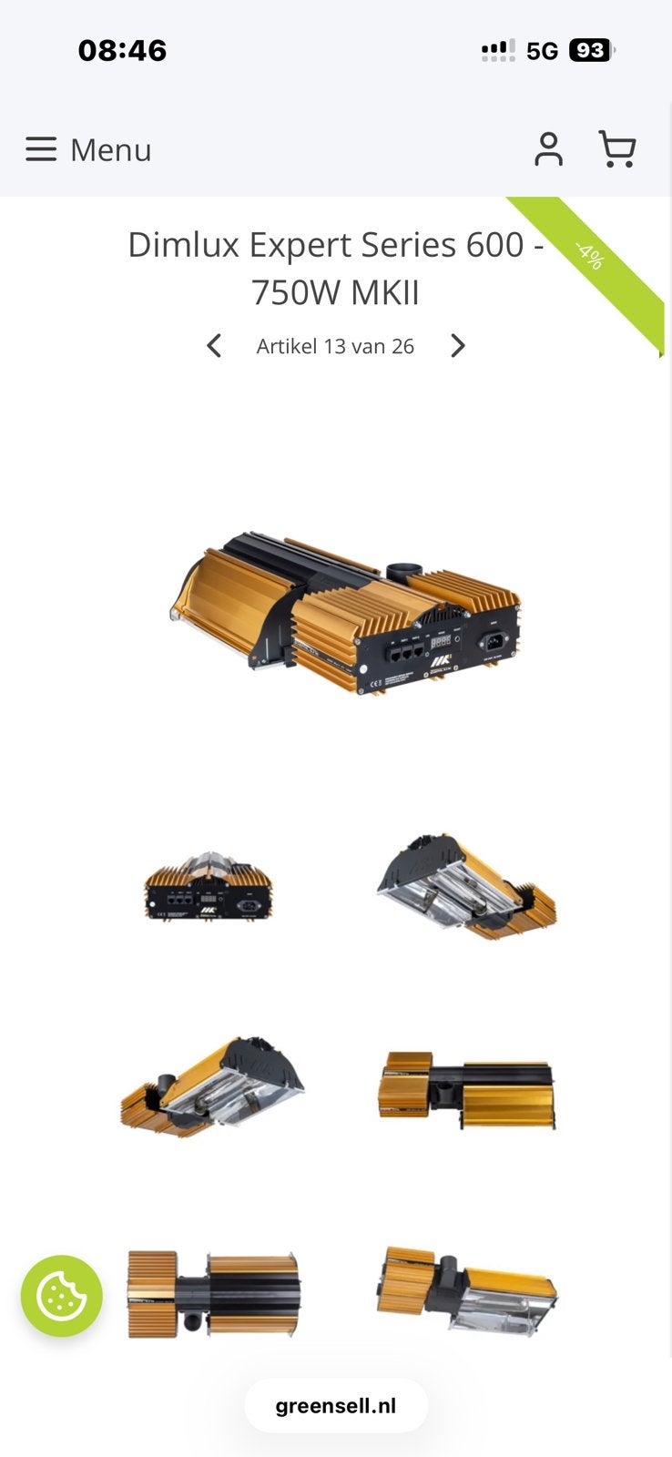 Dimlux 600 watt met boost tot 720, Tuin en Terras, Ophalen, Gebruikt, Kweeklamp