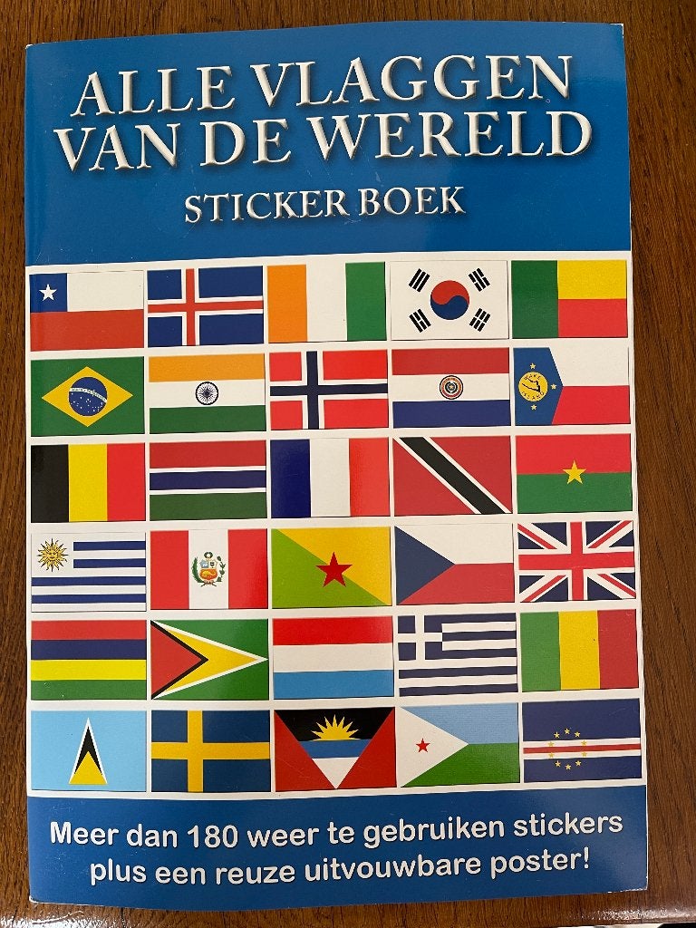 "Alle Vlaggen van de Wereld" 'Stickerboek' Nieuw, Ophalen of Verzenden, Nieuw