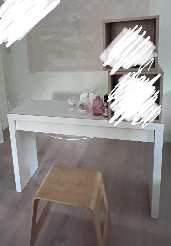 kaptafel/bureau met stoel, Ophalen, Gebruikt, 50 tot 100 cm, Minder dan 100 cm