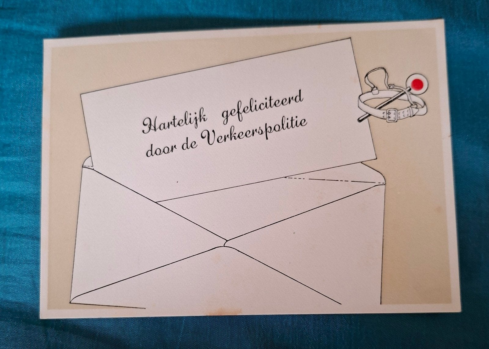 verkeerspolitie hartelijk gefeliciteerd blanco achterkant, Ophalen of Verzenden, 1980 tot heden