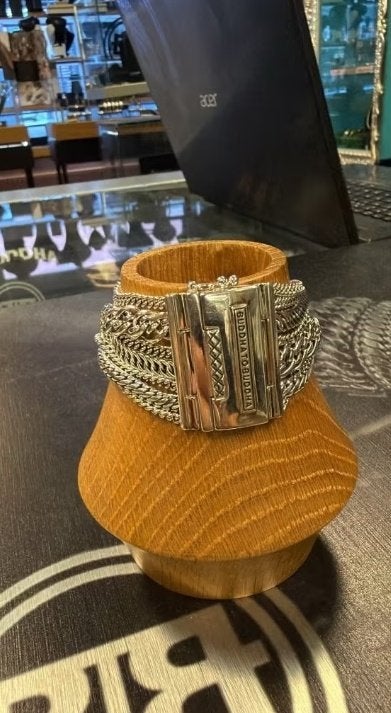 BUDDHA TO BUDDHA ARMBAND TYPE 124 C+ MULTI CHAIN € 499,95, Ophalen of Verzenden, Zo goed als nieuw, Zilver, Zilver