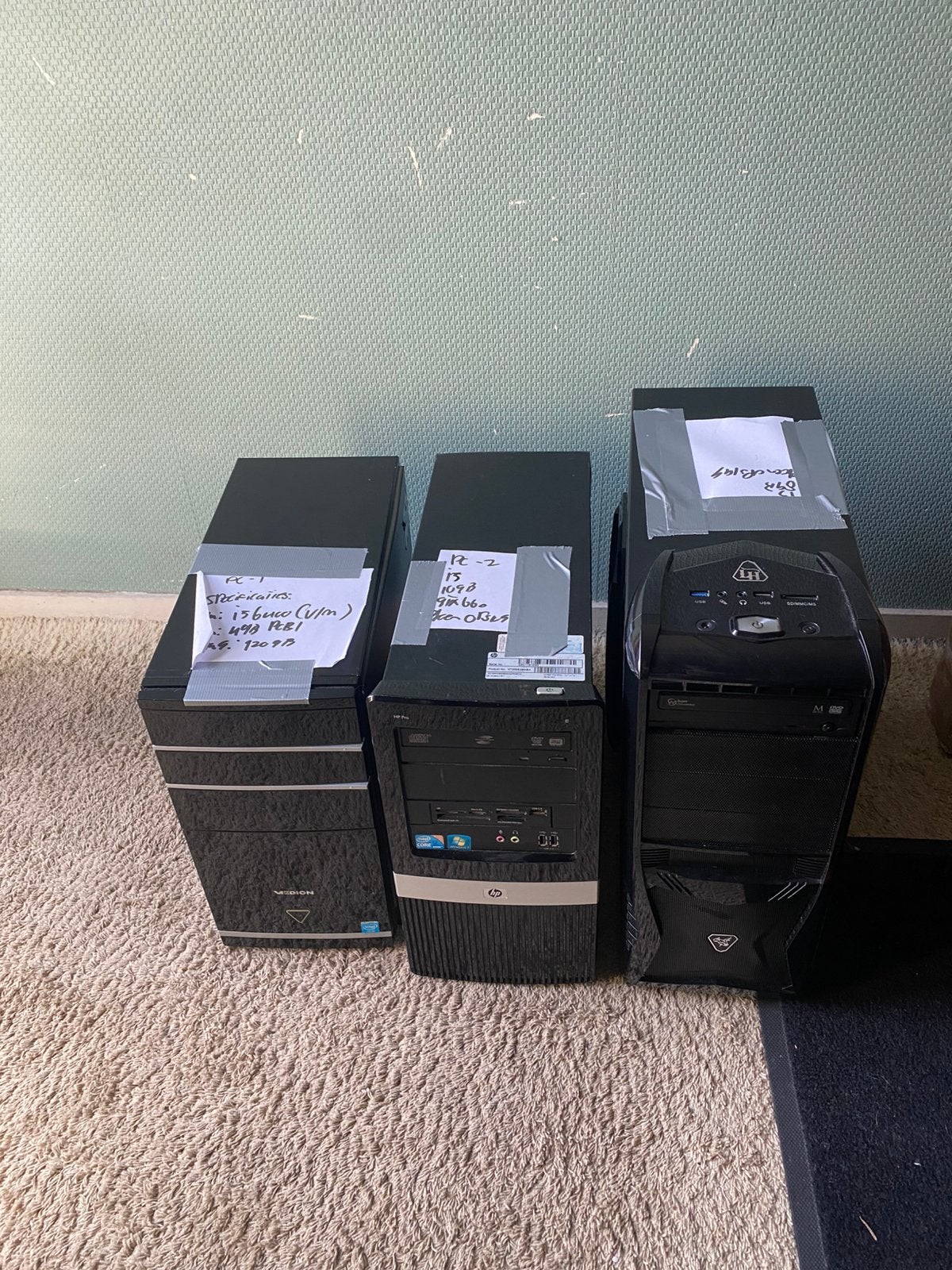 Partij 3x werkende desktop, Ophalen of Verzenden, Zo goed als nieuw, 3 tot 4 Ghz, HDD