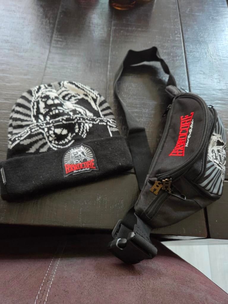 Hardcore muts en heuptasje set, Hoed, Hardcore, Zo goed als nieuw, One size fits all