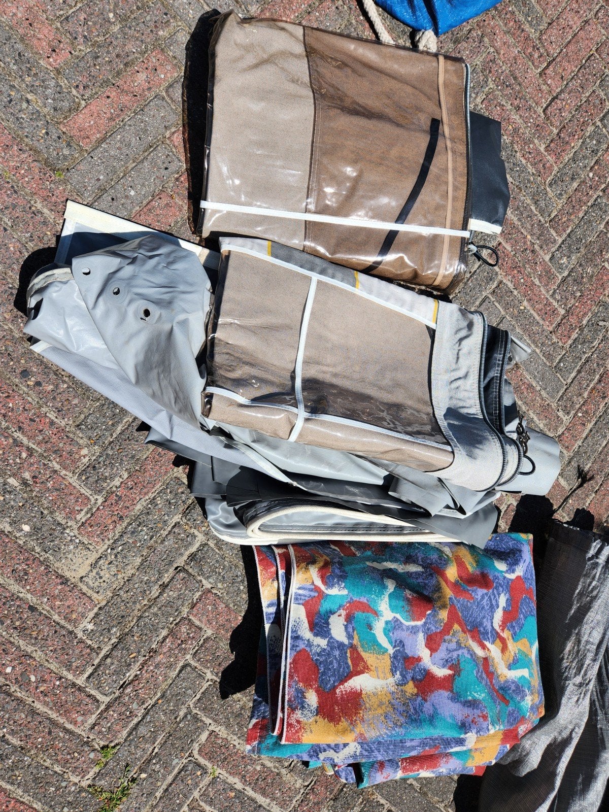 onderdelen voortent caravan, Ophalen