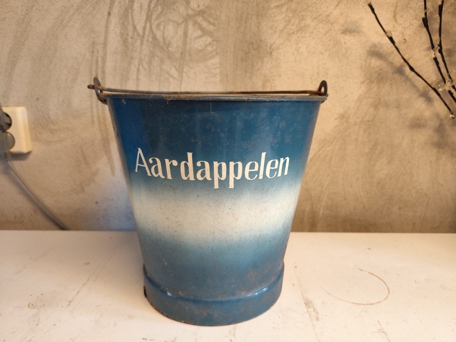 Leuke metalen emmer 'Aardappelen' - Vintage look, Ophalen of Verzenden