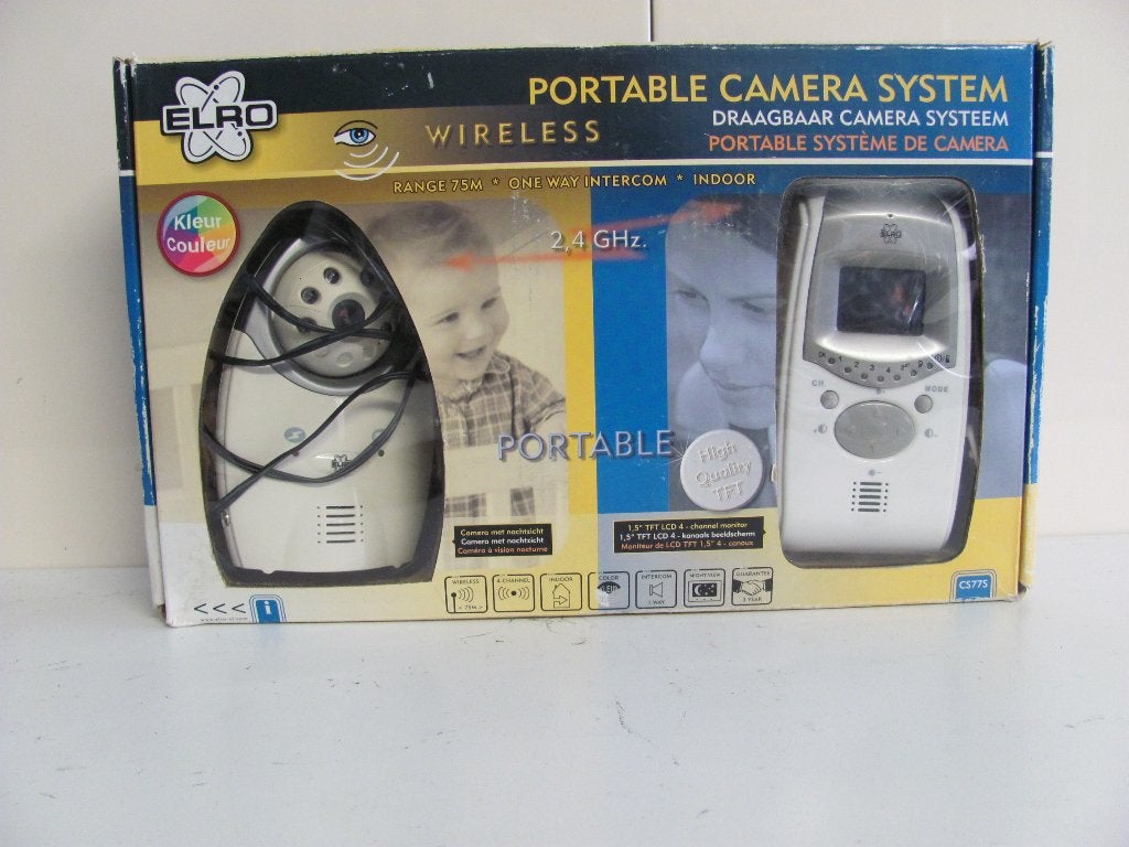 portable camera babyphone van elro 2,4 ghz en kleur camera, Ophalen of Verzenden, Gebruikt, 250 meter of meer, Camera