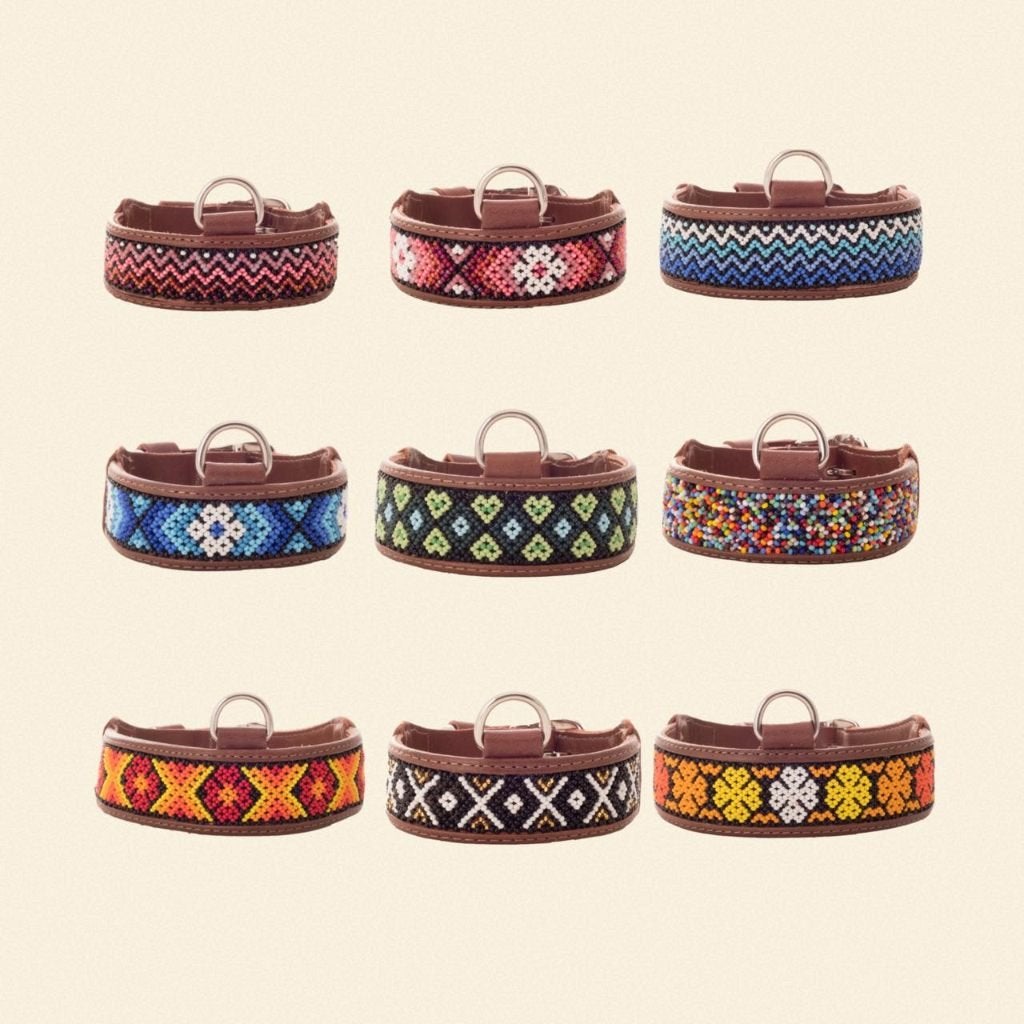 Handgemaakte halsband met kralen, Mexicaanse kunst, Verzenden, Handgemaakt, Nieuw