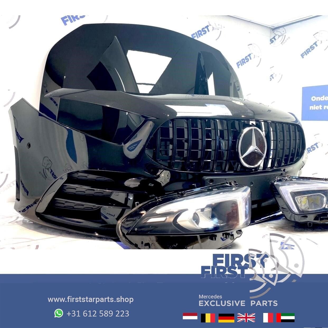 W177 V177 AMG VOORKOP Mercedes A Klasse 2018-2021 ZWART ORIG, Auto-onderdelen, Gebruikt, -, Voor, Ophalen of Verzenden