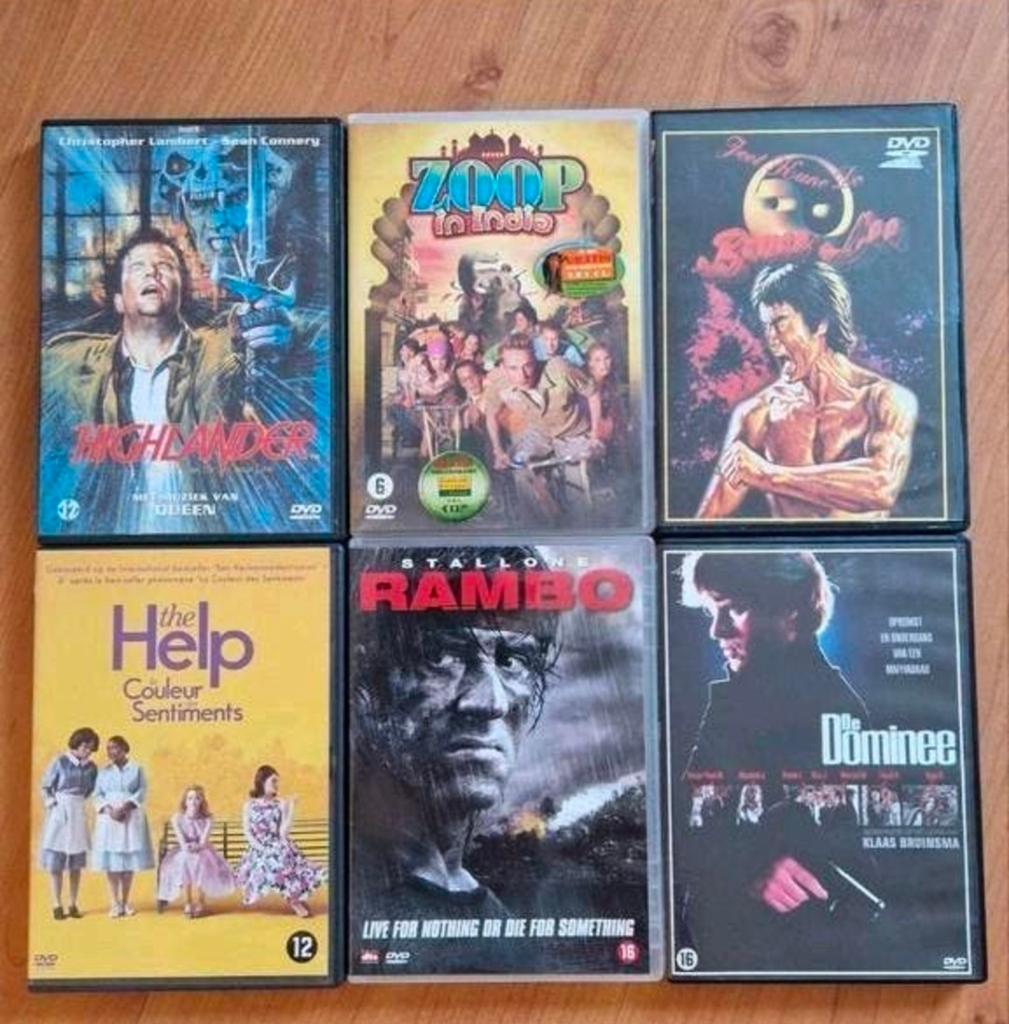 DVD's: Highlander, Zoop in India, Bruce Lee, De Dominee, Vanaf 16 jaar, Ophalen of Verzenden, Gebruikt