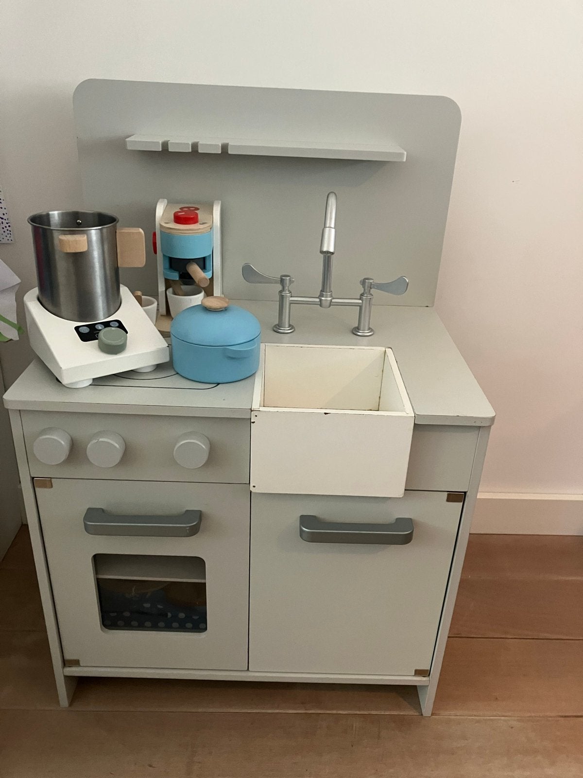 Houten speelkeuken met accessoires, Ophalen, Zo goed als nieuw, Hout, Speelkeuken