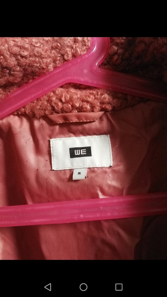 Teddy jas maat M koraal roze teddyjas, WE, Zo goed als nieuw, Roze, Ophalen