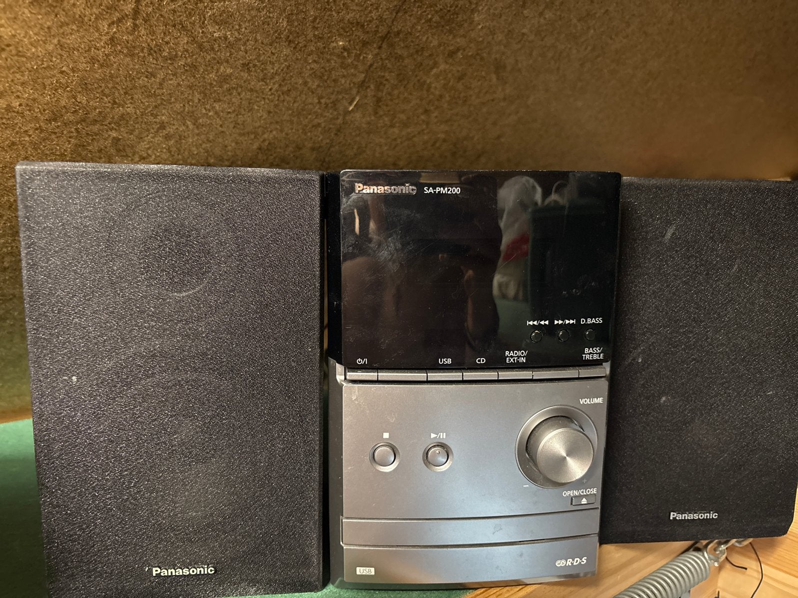Panasonic SA-PM200 radio met CD-speler en USB, Ophalen of Verzenden, Zo goed als nieuw, Radio, Met cd-speler