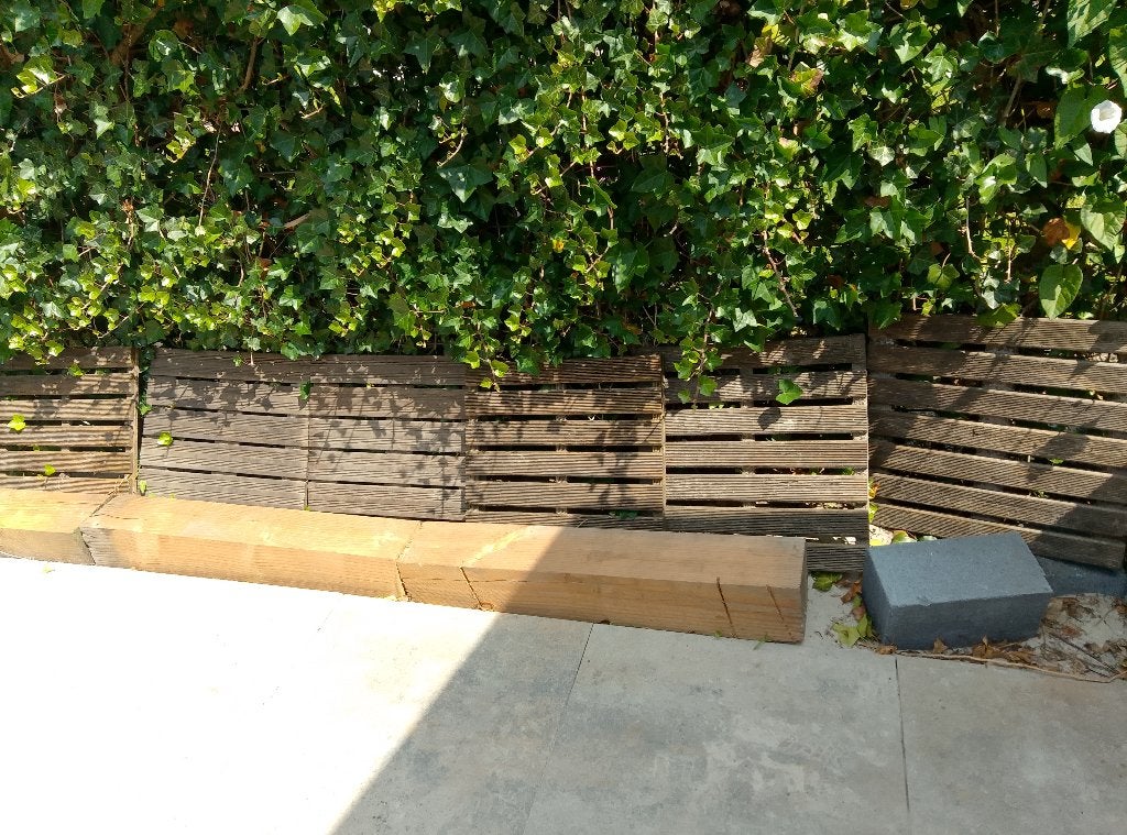 Vlonder tegel hout, Tuin en Terras, Terrasdelen en Vlonders, Ophalen, Gebruikt, Hout