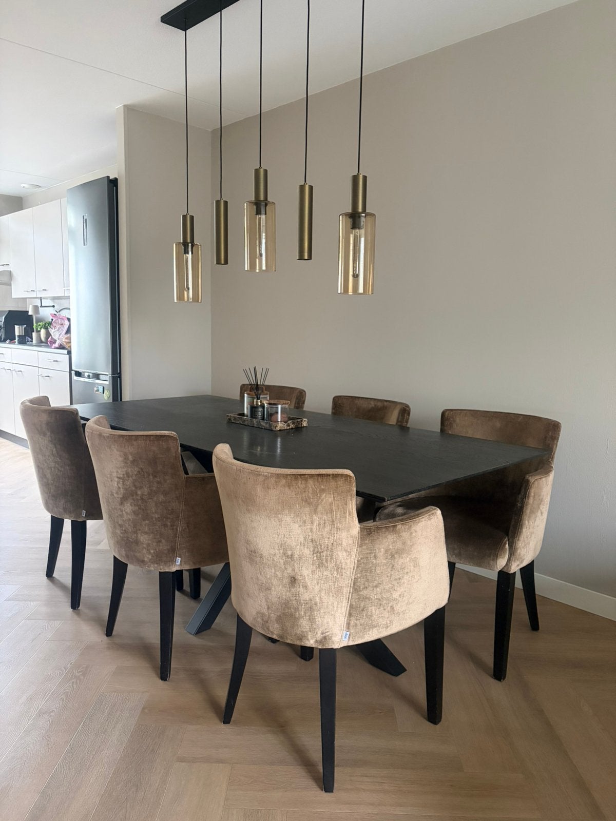 Nette tafel en stoelen hotel chique, 200 cm of meer, Zo goed als nieuw, Rechthoekig, 50 tot 100 cm