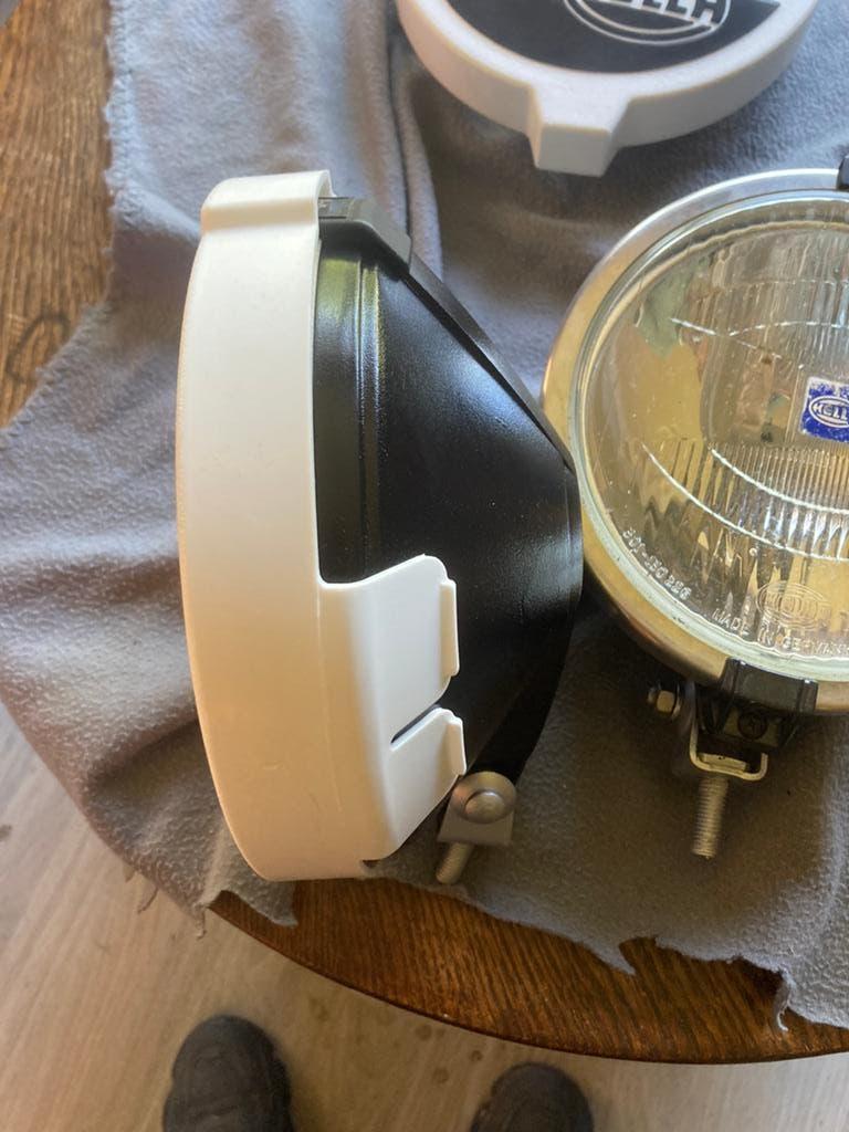 Oldtimer 2 Hella verstralers type Rallye 1000 met covers, Auto-onderdelen, Verlichting, Ophalen of Verzenden, Gebruikt