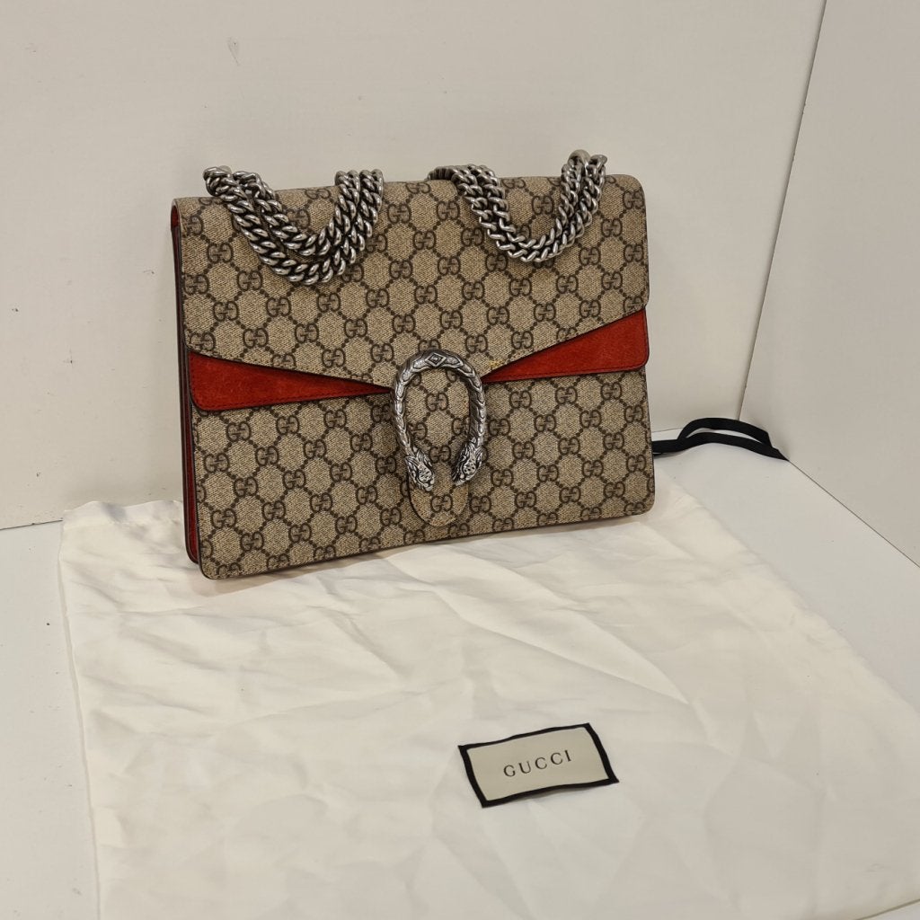 Gucci Dionysus Medium GG Supreme Shoulder Bag, Gucci, Gebruikt, Support@gucci.com, 30 Avenue Montaigne
75008 Paris