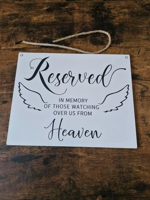 Houten bordje, reserved heaven h3, Onbekend, Nieuw, Ophalen of Verzenden, Losse verkoop