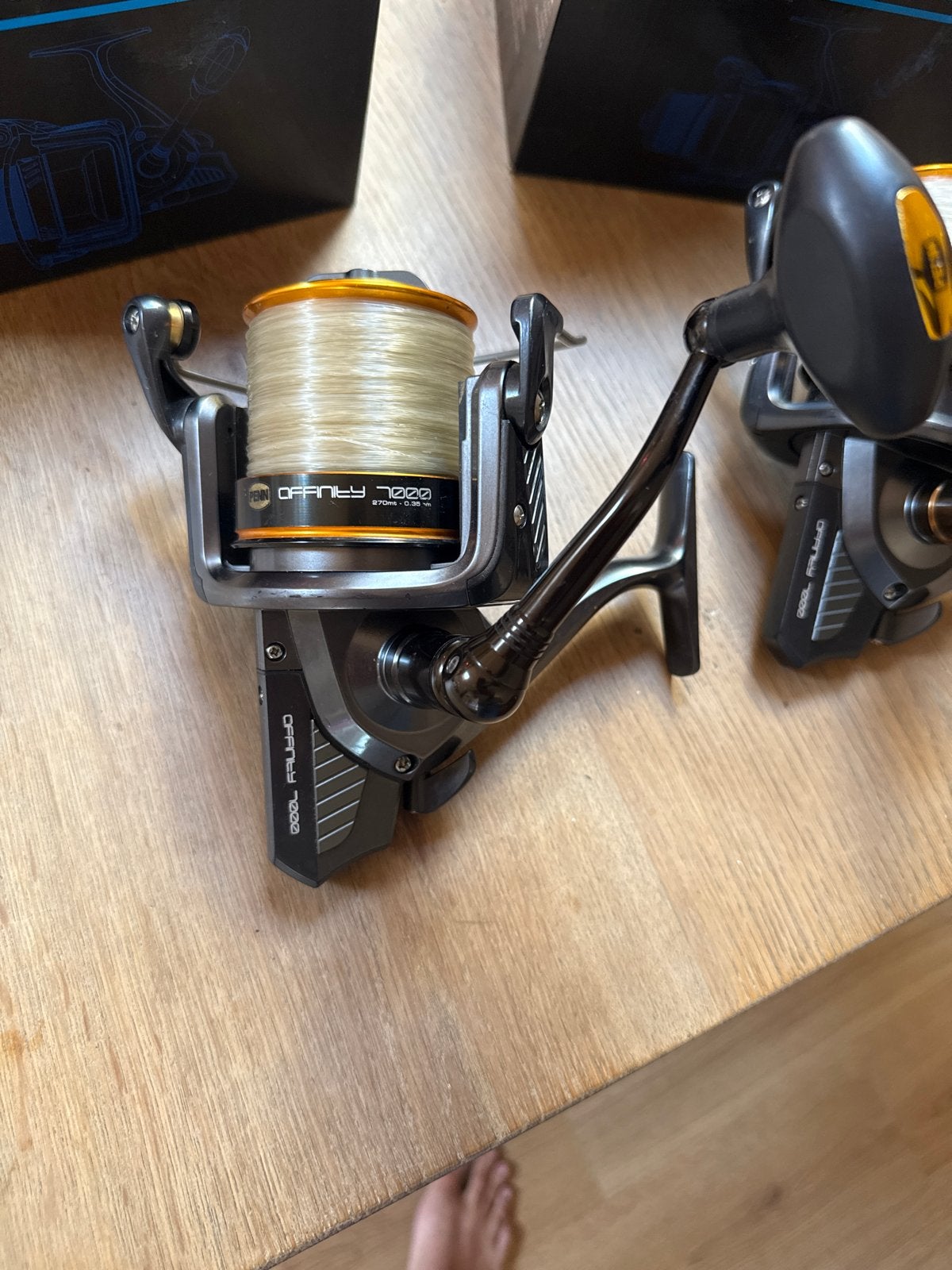 Penn Affinity 7000 molens (3 stuks), Watersport en Boten, Hengelsport | Karpervissen, Ophalen, Zo goed als nieuw, Molen