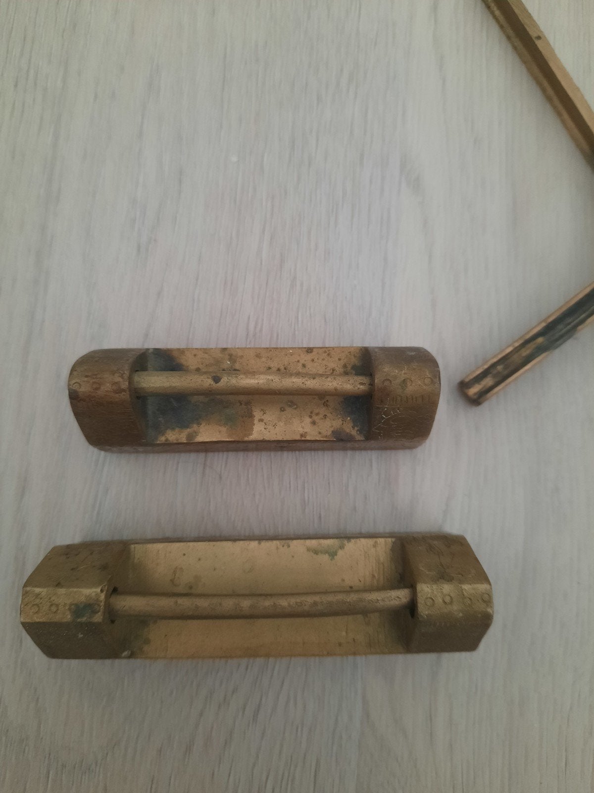 Antieke messing sloten voor Chinese kist - set van 3, Ophalen of Verzenden