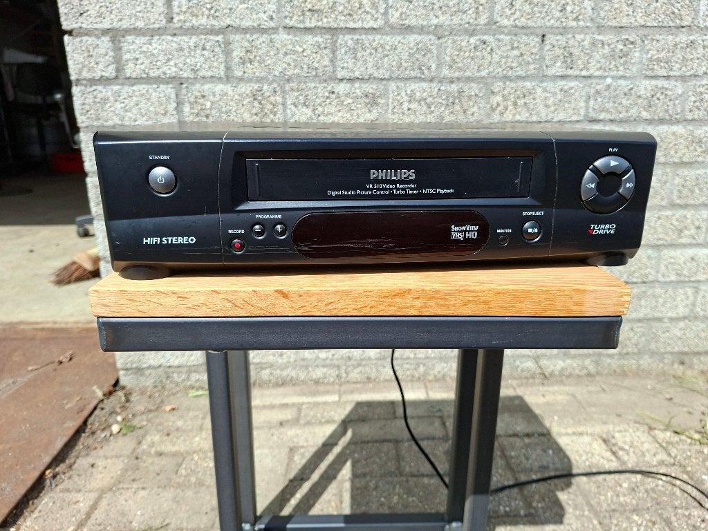 videorecorder philips hifi stereo vr510 dubbele scart, Ophalen of Verzenden, Zo goed als nieuw, VHS-speler of -recorder