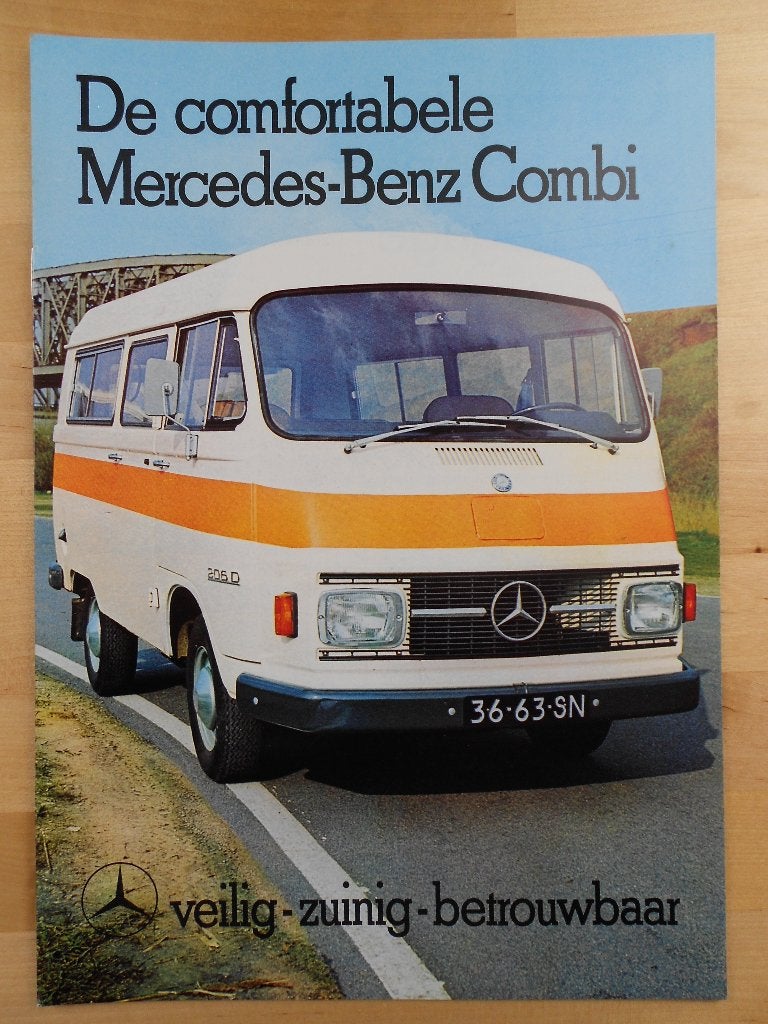 Mercedes 206D 207 306D 307 Combi Brochure 1975 – 207 307 D, Zo goed als nieuw, Mercedes-Benz, Mercedes, Ophalen of Verzenden