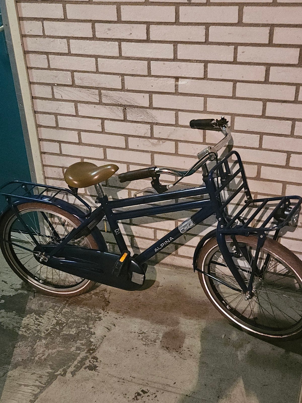 Alpina jongensfiets met voordrager, Ophalen, Gebruikt, Velgrem, Alpina