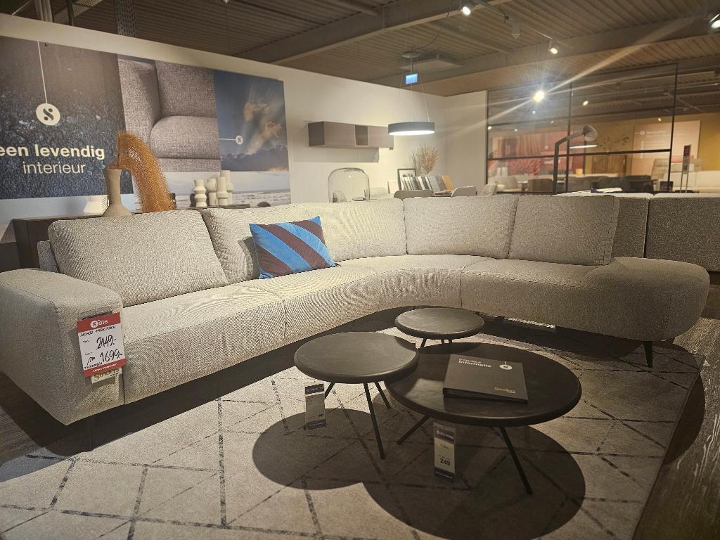 Arondo hoekbank rond, 250 tot 300 cm, 125 tot 150 cm, Hoekbank, Zo goed als nieuw