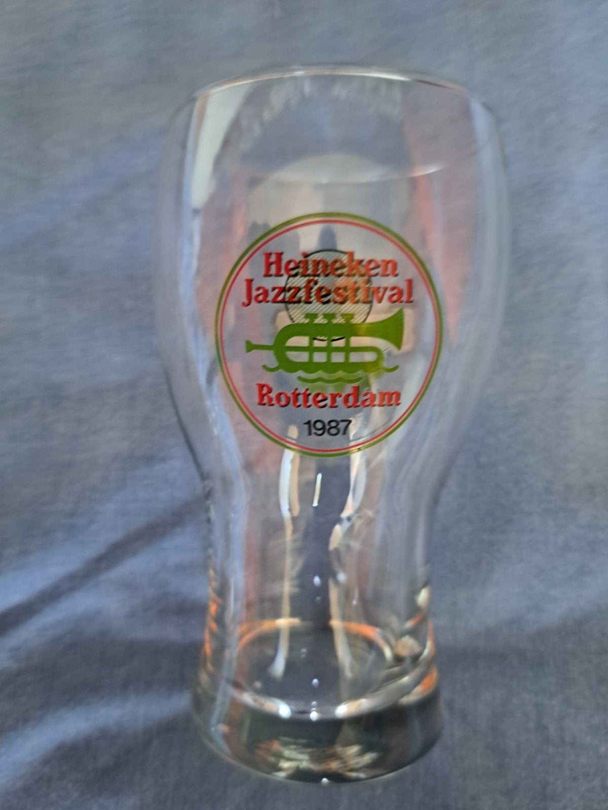 Heineken Jazzfestival Rotterdam 1987 Bierglas, Ophalen of Verzenden, Zo goed als nieuw, Glas of Glazen, Heineken