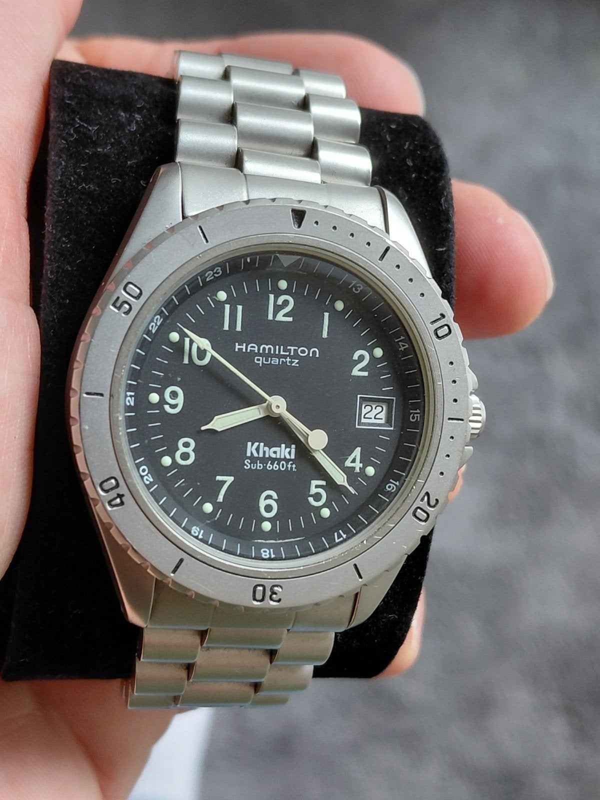 Hamilton Khaki Sub ref: 9745B Horloge - Staal, Overige merken, Staal, Staal, Polshorloge