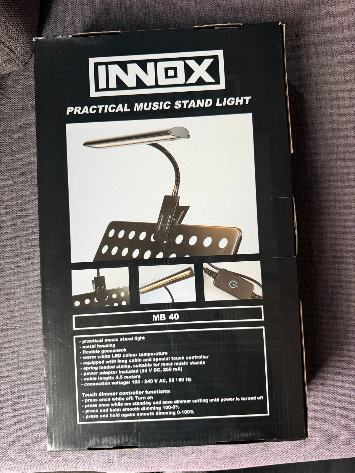 Innox MB 40 Praktische Muziekstandaard Lamp, Ophalen of Verzenden, Nieuw