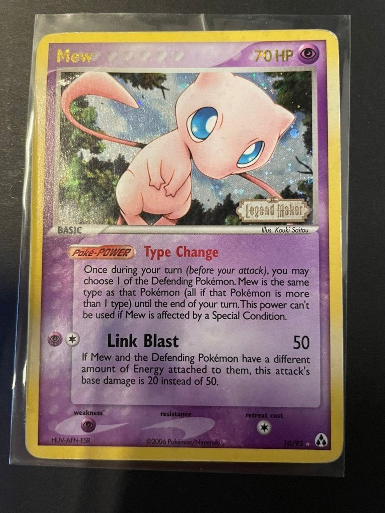 Mew 10/92 Ex Legend makers Pokemon kaart, Ophalen of Verzenden, Gebruikt, Losse kaart