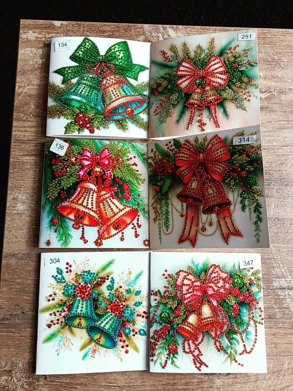 Mooie daimond painting kaarten kerst klokken, Hobby en Vrije tijd, Kaarten | Zelfgemaakt, Ophalen of Verzenden, Nieuw, Kerst