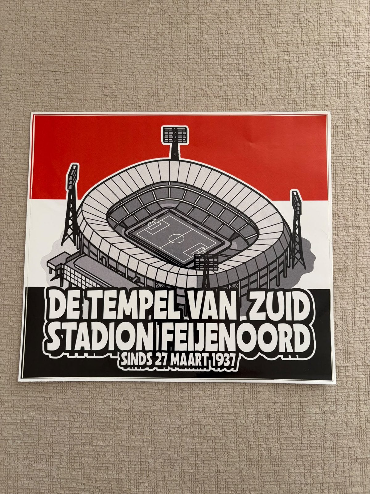 Feyenoord sticker a4, Ophalen of Verzenden, Zo goed als nieuw