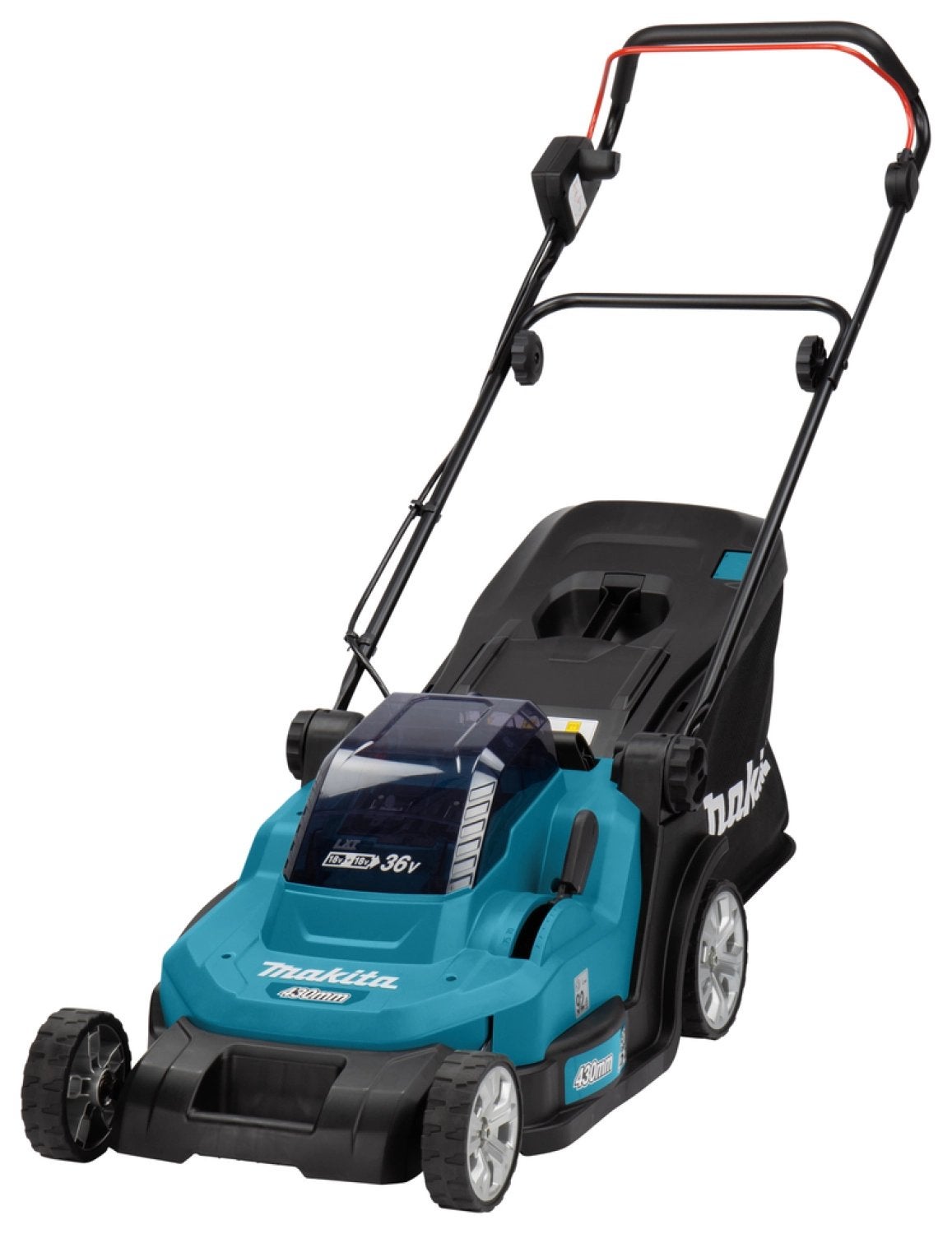 Makita DLM432z 32V accu grasmaaier 43cm, Ophalen, Zo goed als nieuw, 40 t/m 49 cm, Accu-grasmaaier