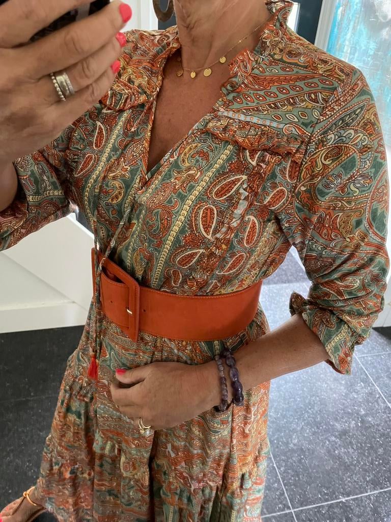 Moda Italia, B&B private label, 100% zijde prachtige jurk,TU, Maat 38/40 (M), Overige kleuren, Nieuw, Ophalen of Verzenden
